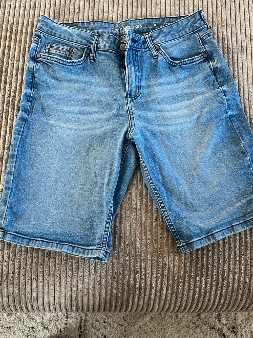 Calvin Klein Jeans Womens City Short Bermuda Denim Shorts